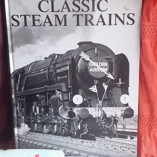 4 - Quantity of large size hardback railway books on history and steam. Good used condition