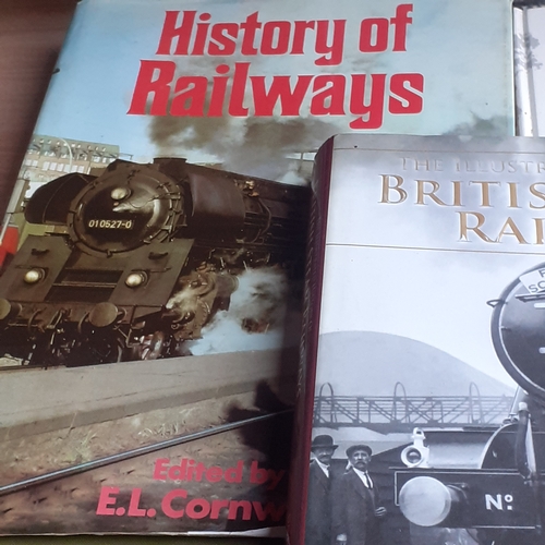 4 - Quantity of large size hardback railway books on history and steam. Good used condition