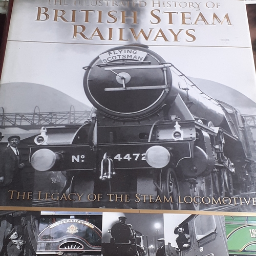 4 - Quantity of large size hardback railway books on history and steam. Good used condition