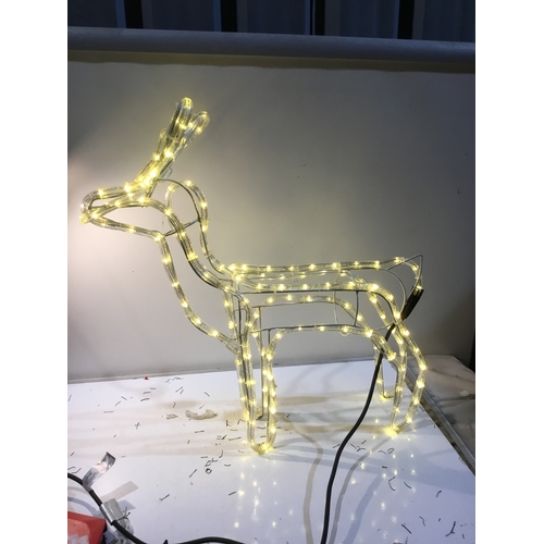 204A - Light up reindeer garden ornament - 60cm wide