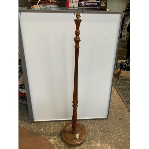 160 - Vintage dark wood standard floor lamp