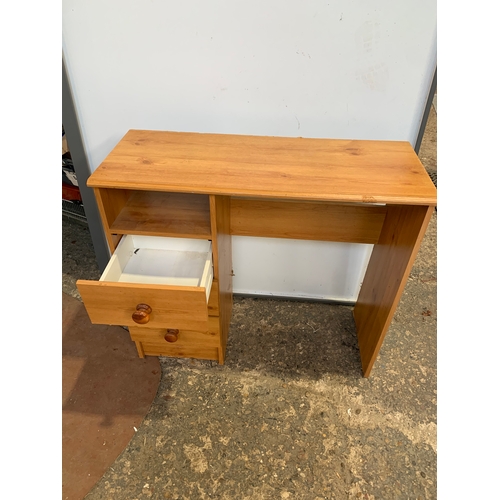 188 - Repro style modern desk with 3 drawers