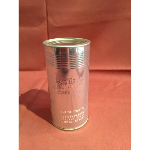 68 - Sealed tin of Jean Paul Gaultier eau de toilette