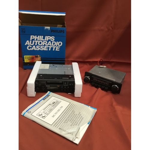 74 - Philips auto radio car cassette player & one other - untested