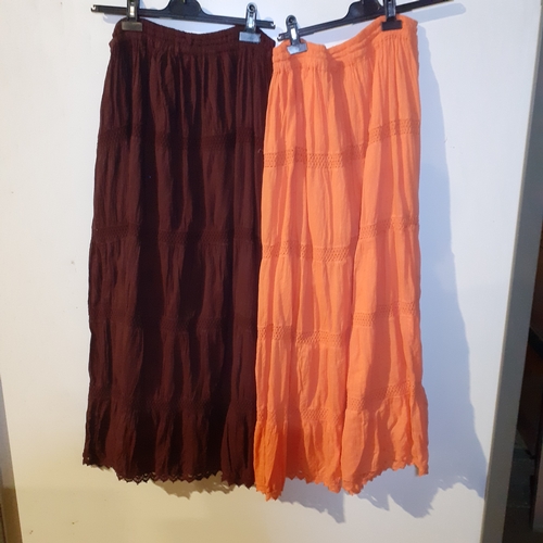 14 - 2 plus size skirts with embroidered style pattern in very good condition.