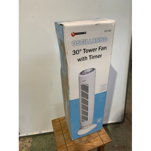 452 - 30” oscillating tower fan as new