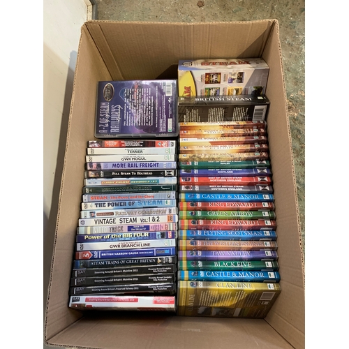 455 - Quantity of locomotive themed DVDs inc box sets and series