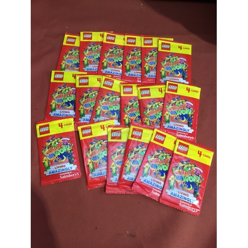 130 - 18 packs of four Lego cards by Sainsbury’s