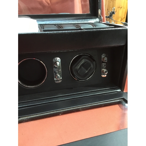 145 - Dulwich design double watch winder with battery pack