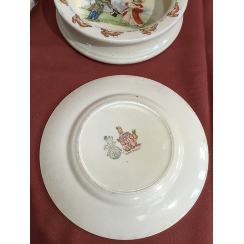 209 - Royal Doulton Bunnykins breakfast set Two bowls and small side plate