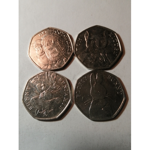 22A - COINS : 7 x Beatrix Potter 50p coins