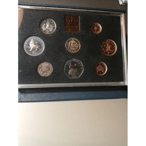 24A - COINS : 1983 proof set 1 pound to halfpenny (8 coins) in blue presentation case