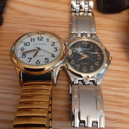 13A - Quantity of watches. Various makes and models. All complete but some need cleaning, batteries or att... 