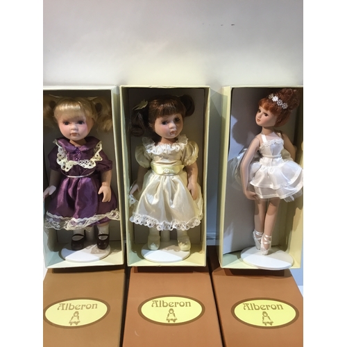 6 - Set of 3 Alberon dolls on stands