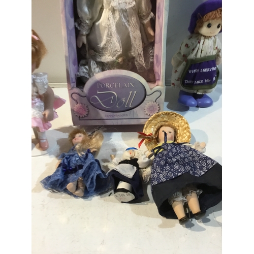 9 - Collection of Porcelain dolls