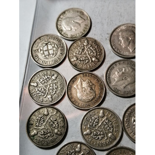 24A - COINS : Approximately 25 silver threepenny bits