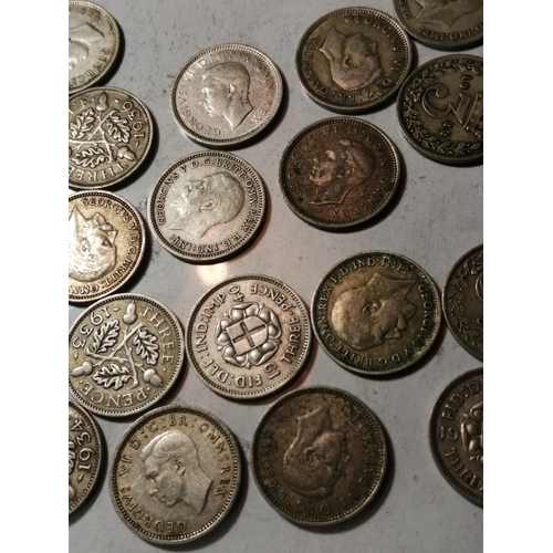 24A - COINS : Approximately 25 silver threepenny bits