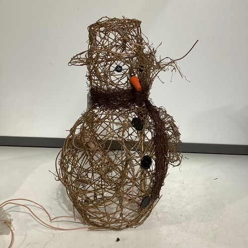 238 - Wicker Light Up Snowman