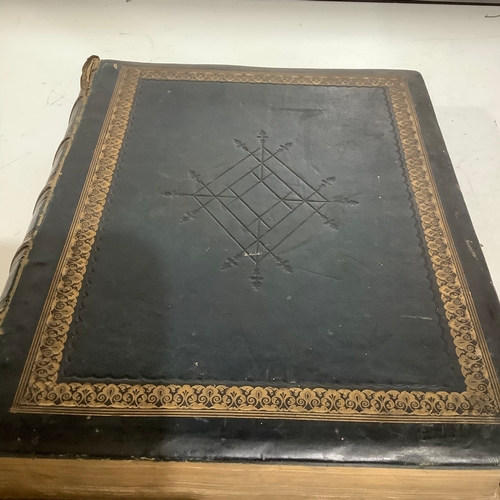 255 - Large leather bound volume C1900 ‘Life of Christ’ by Rev John Fleetwood, illustrated Steel and Wood ... 