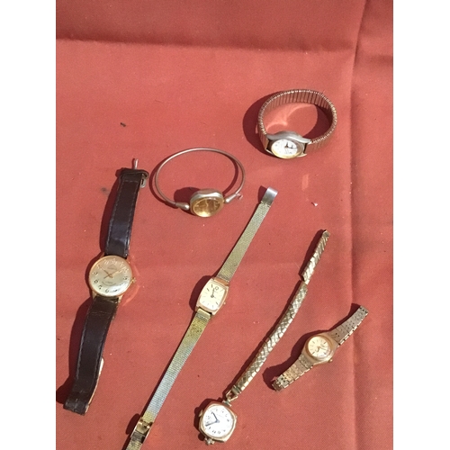 44 - Quantity of watches inc Citizen and Timex in red jewellery box