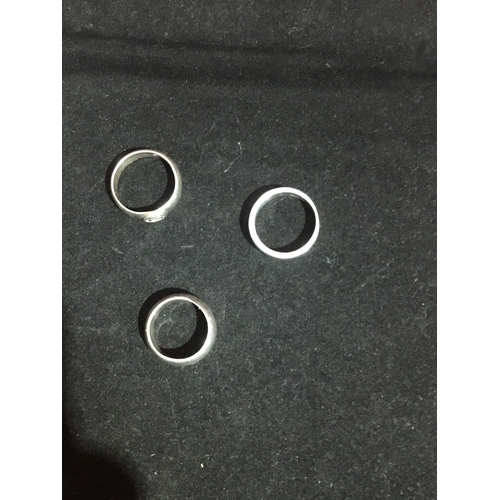 57 - 3x silver 925 rings - 16.6g