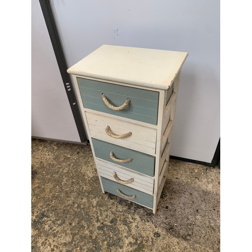 135 - 5 drawer painted unit - ideal for bathrooms