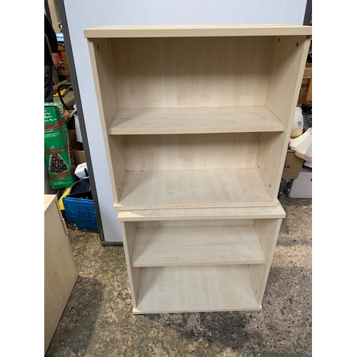 137 - Pair of matching office storage shelves - 65cm wide