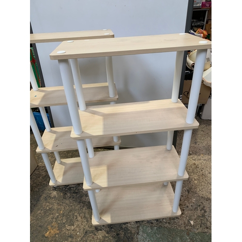 139 - Matching pair of 4ft tall shelving