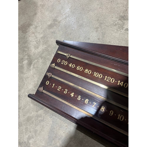 141 - Vintage wooden snooker score board - 85cm wide