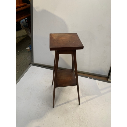 207 - Dark wood mid century plant/pot stand