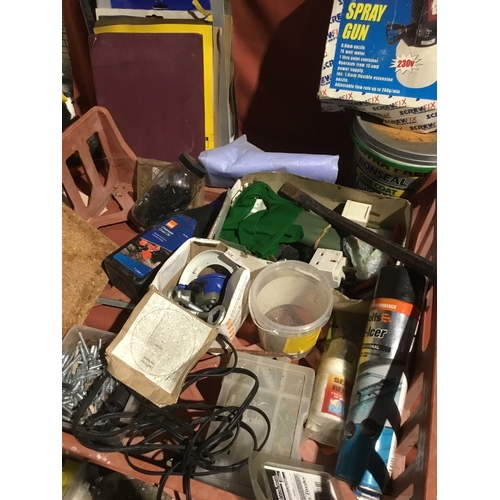 214 - Mixed lot to inc sand paper, airless spray gun and more