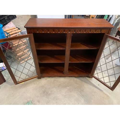 224 - Grangemoor Dark wood side display cabinet in fantastic condition - 105cm wide