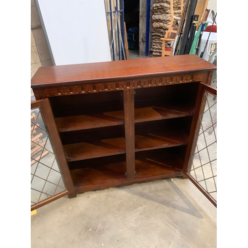 224 - Grangemoor Dark wood side display cabinet in fantastic condition - 105cm wide