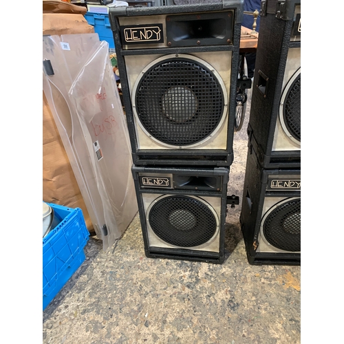 285 - 4x retro Hendy PA DJ speakers