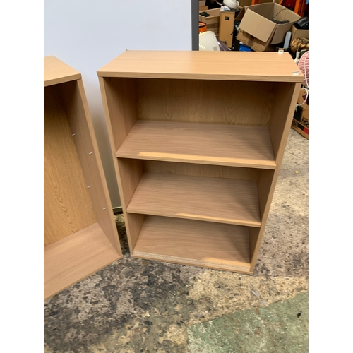 297 - Pair of wooden bookcase storage units