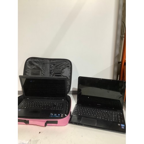 383 - Pair of Laptops (Sony and Asus) With Pink Case