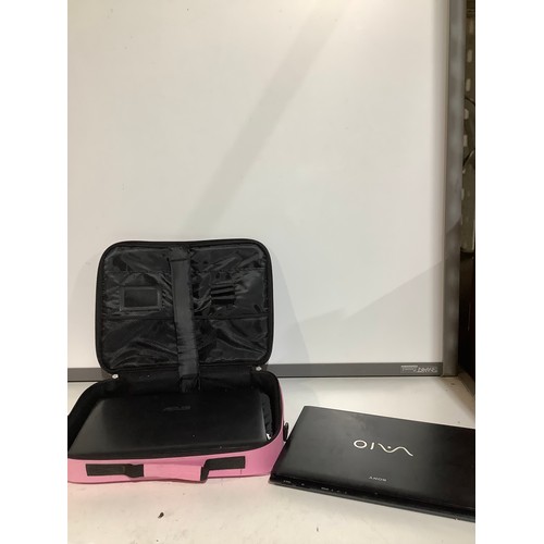 383 - Pair of Laptops (Sony and Asus) With Pink Case