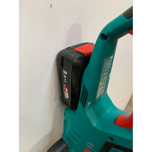 393 - Bosch cordless hedge trimmer with charger - working