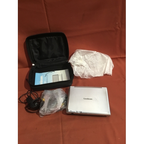 442 - Goldman’s portable dvd player with case and leads