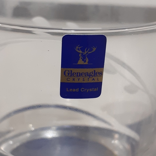 19B - Pair of new in box Gleneagles Crystal glasses. Thick heavy crystal. Great last minute present