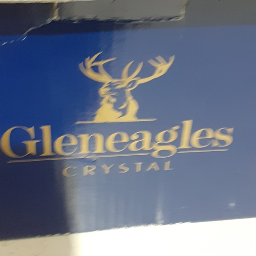 19B - Pair of new in box Gleneagles Crystal glasses. Thick heavy crystal. Great last minute present