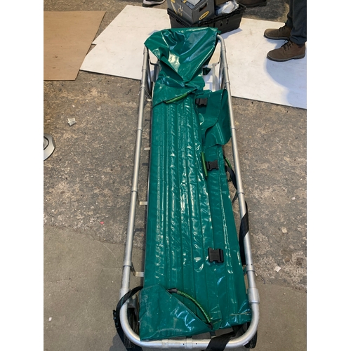 455 - 6ft tall metal body trolley - for air ambulance or mountain rescue