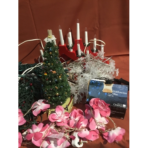 470 - Christmas lights, candle arch and small tree