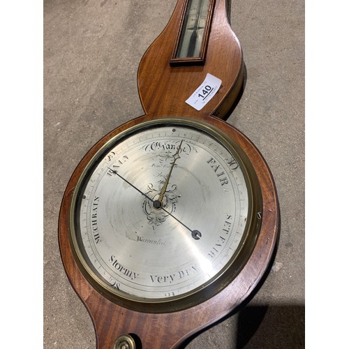 140 - Large wooden Boston made barometer - 1m long