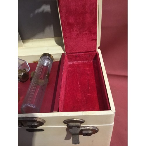 421 - Eastern Case Co Jewellery Box with perfume bottles