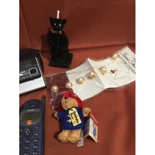 420 - Mixed Lot inc Bear Ornament, Paddington Keyring, Kodak Camera etc