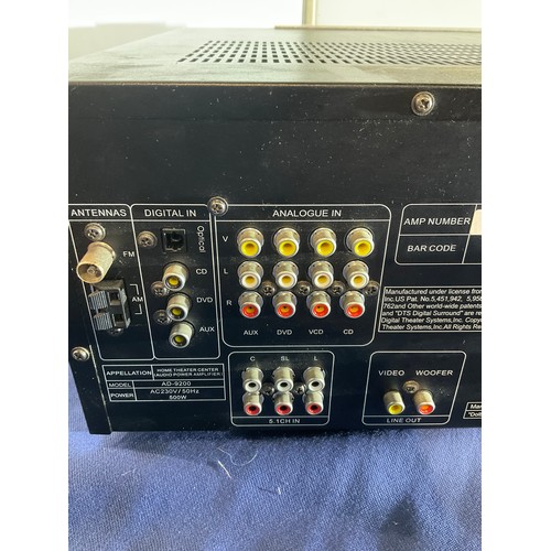 65 - Tiny AD-92000 home theatre AV amplifier - as spares