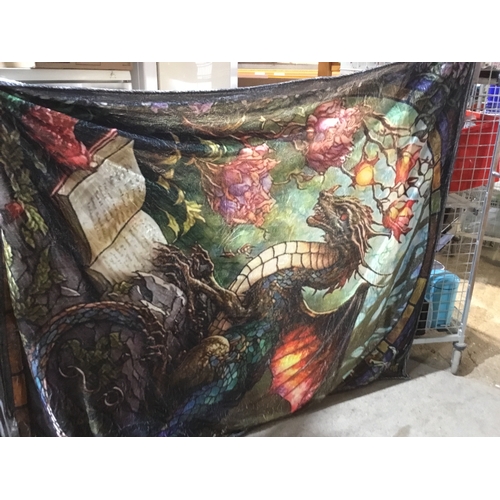 91 - Dragon Blanket and Foot Warmer Cushion