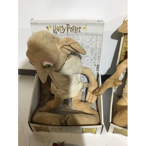 90 - Two Harry Potter Dobby Toys and a Wizarding World Study Wallet