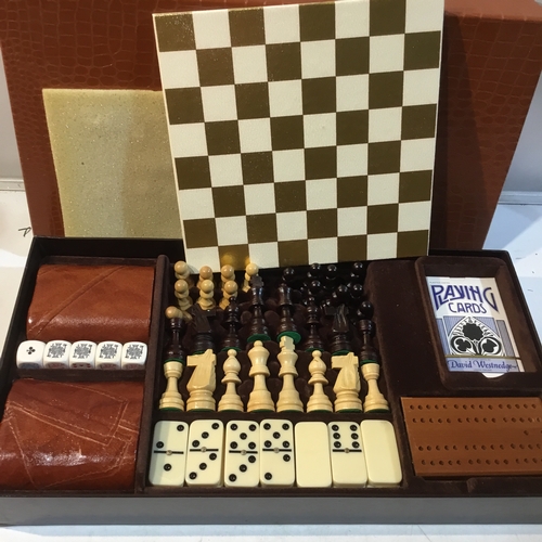 59 - Board games in box chess crib and more